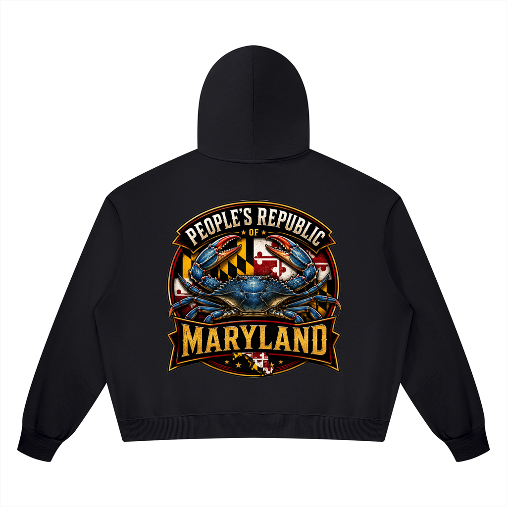 Unisex Vintage Wash Boxy Full Zip Hoodie