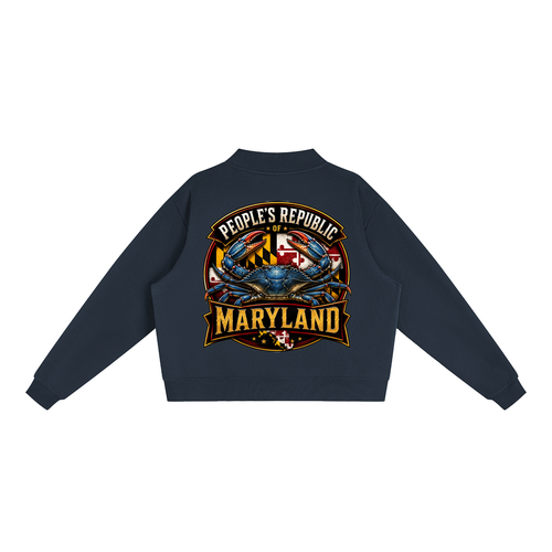 Essential Fleece Mock-Neck Crew Sweatshirt