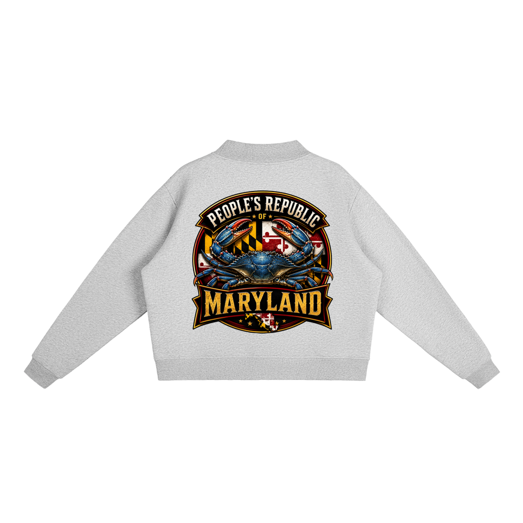 Essential Fleece Mock-Neck Crew Sweatshirt