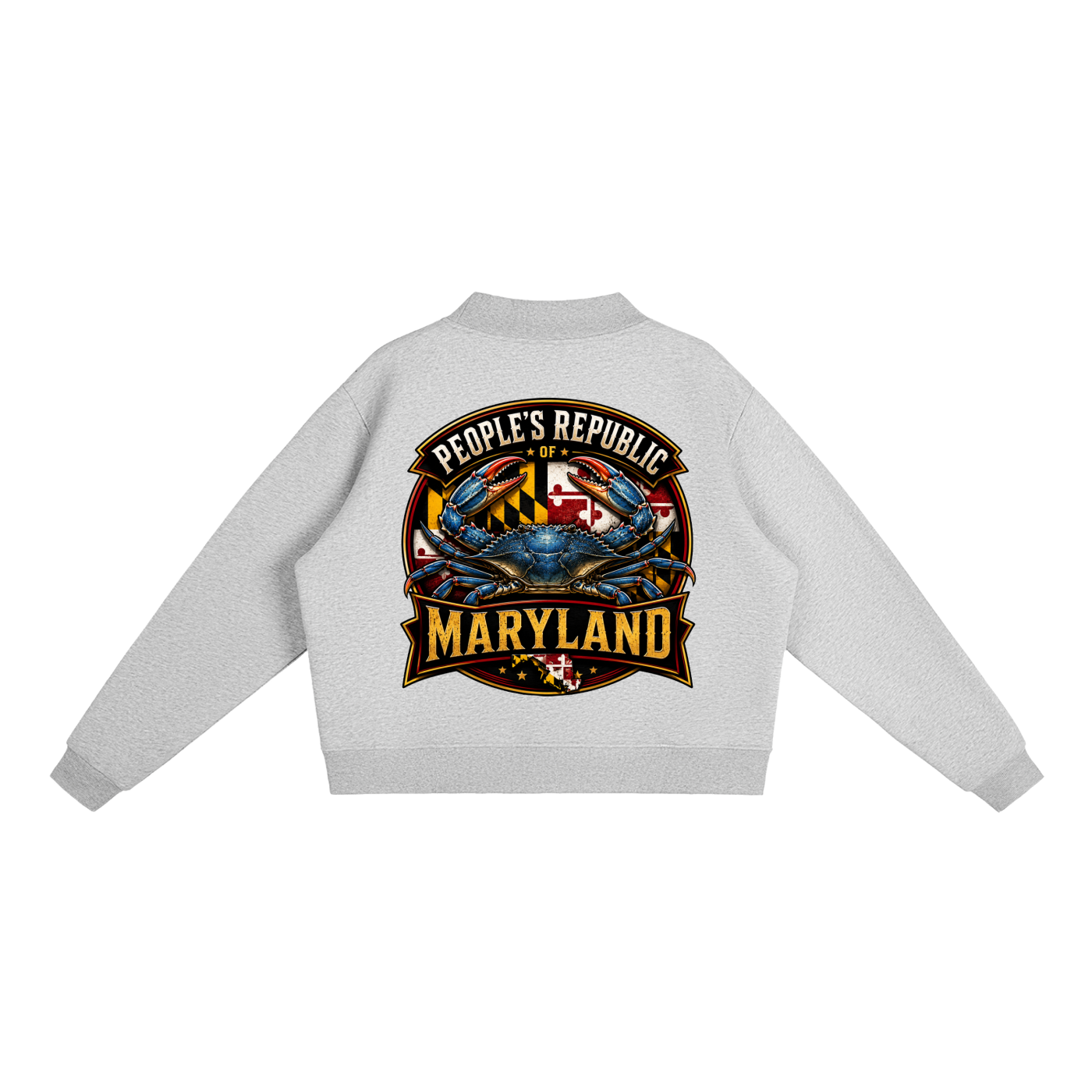 Essential Fleece Mock-Neck Crew Sweatshirt
