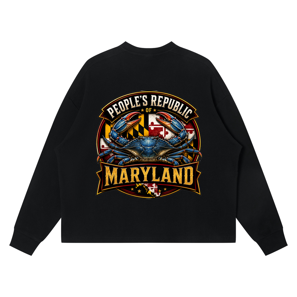 Unisex Waffle Boxy Long Sleeve T-Shirt