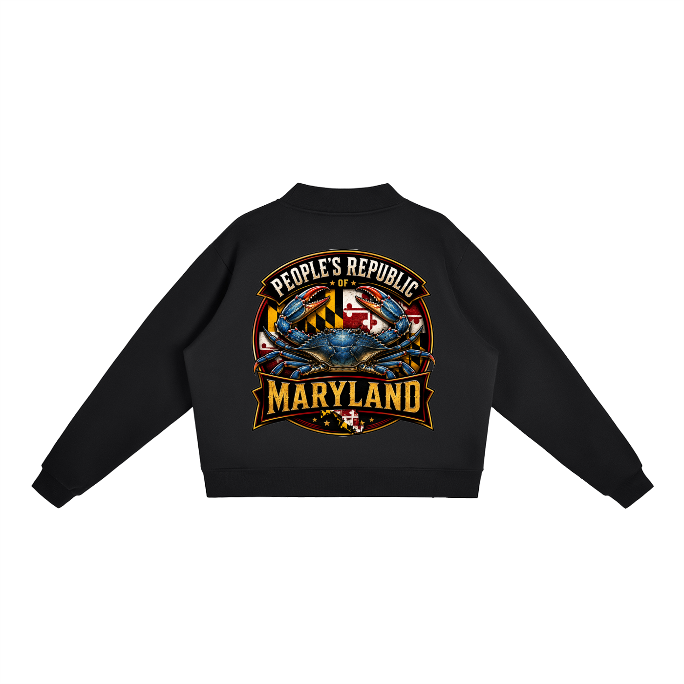 Essential Fleece Mock-Neck Crew Sweatshirt