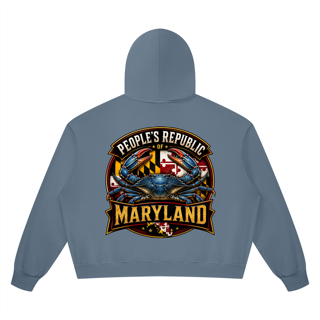 Unisex Vintage Wash Boxy Full Zip Hoodie