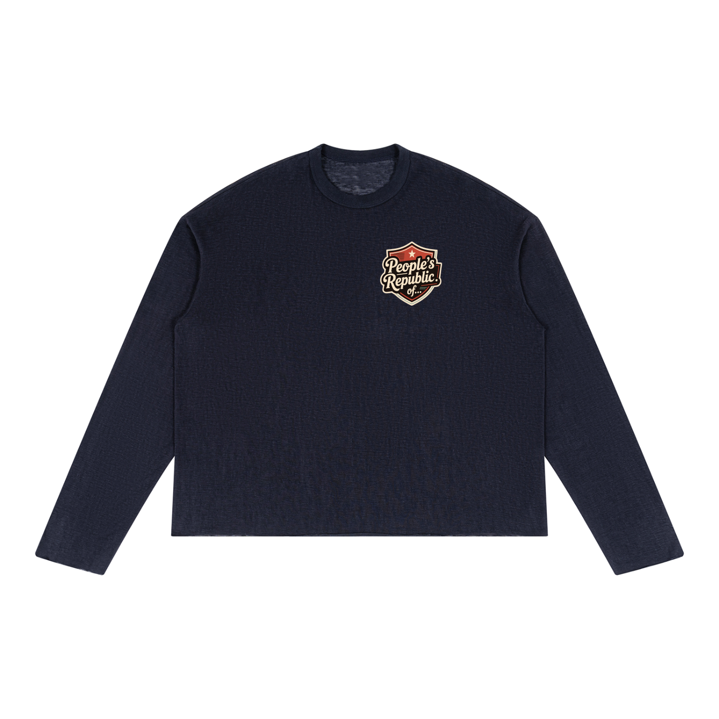 Unisex Raw Edge Long Sleeve T-Shirt
