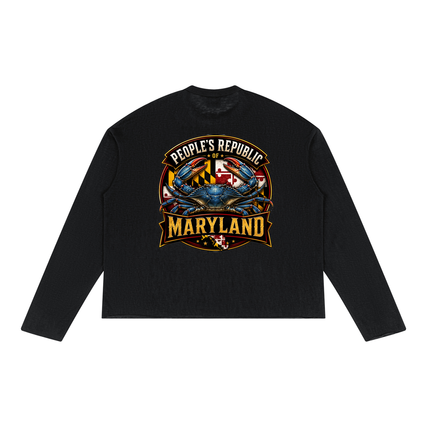 Unisex Raw Edge Long Sleeve T-Shirt