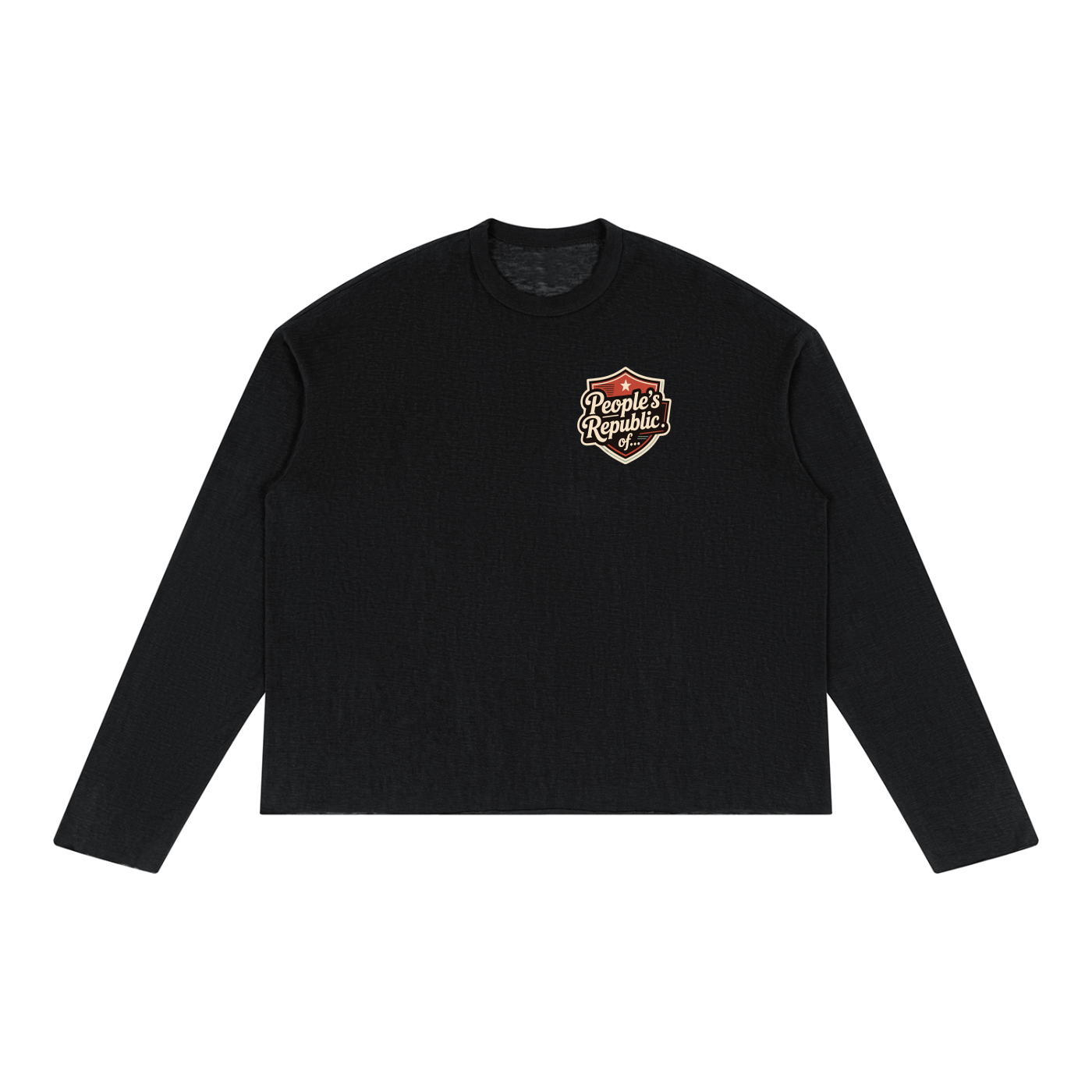 Unisex Raw Edge Long Sleeve T-Shirt